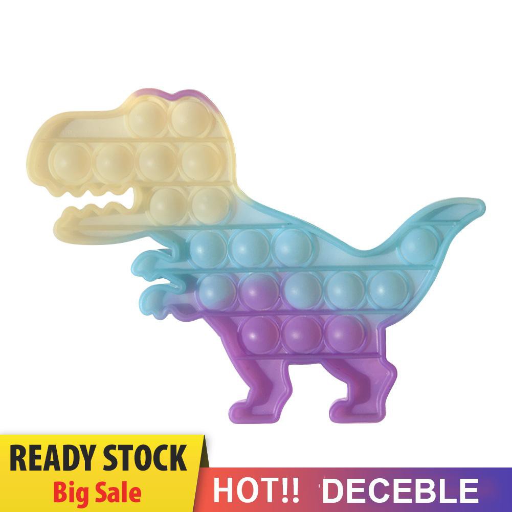 Deceble Gradient Dinosaur Push Bubble Fidget Relaxing Toys Sensory Anti-stress Toy