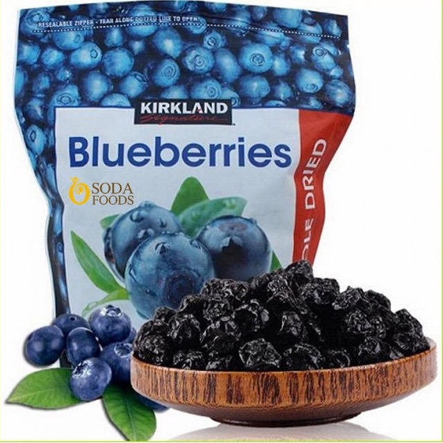 Trái Việt quất sấy Blueberries Kirkland túi 57Mỹ