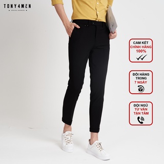 Quần Âu Nam TONY4MEN Dáng Slimfit Xắn Gấu Màu Sắc Thanh Lịch Hiện Đại QA1719