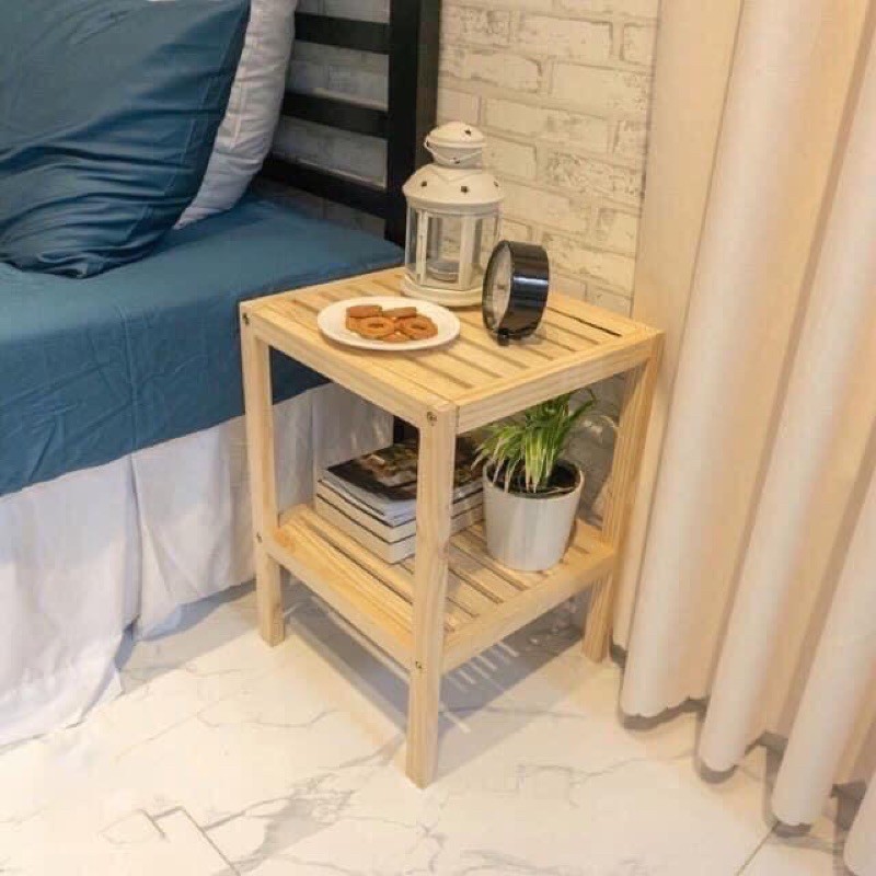 TAB GỖ ĐẦU GIƯỜNG - KỆ GỖ 2 TẦNG