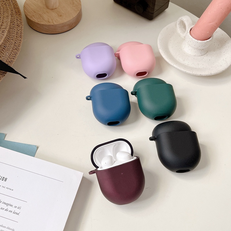 Vỏ Bảo Vệ Hộp Sạc Tai Nghe Xiaomi Redmi Buds 4 Bằng PC Cứng Màu Kẹo Kèm Móc