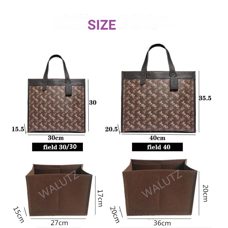 Lót túi giữ form coach field tote bag organiser insert Túi xách Trọn gói Túi mật Gói thu thập Túi dọn dẹp