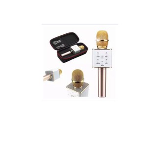 Micro karaoke tích hợp Loa Bluetooth Q7 Micro karaoke bluetooth (Vàng)