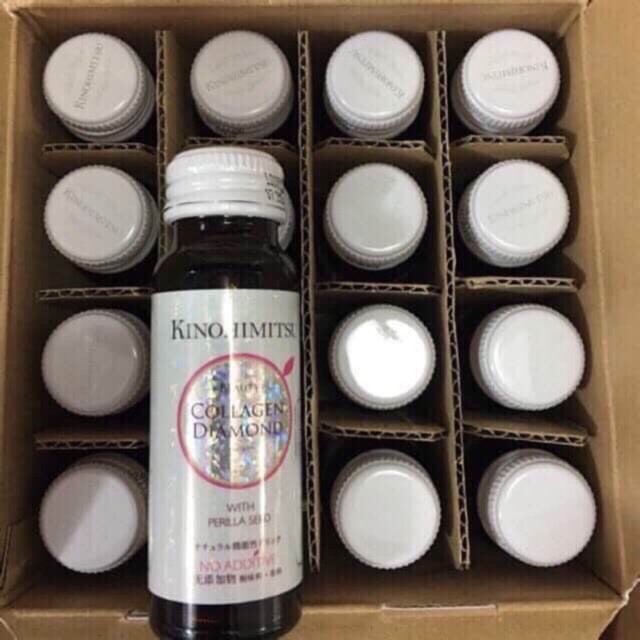 Nước Uống Kinohimitsu Đẹp Da J'Pan Collagen Diamond 5300 Drink (hàng chính hãng , Taiwan)(hộp 16 cha