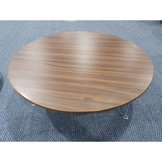 Bàn chân gấp mặt MFC tròn nâu 80cm