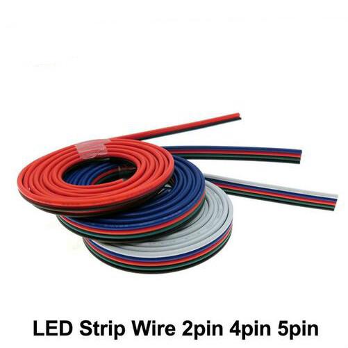 Cáp kết nối đèn LED chiếu sáng 2 chân 4 chân 5 chân RGB dài 1m tiện dụng