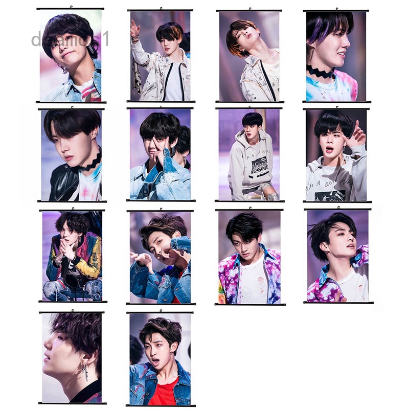 Poster treo tường in hình các thành viên nhóm nhạc KPOP BTS