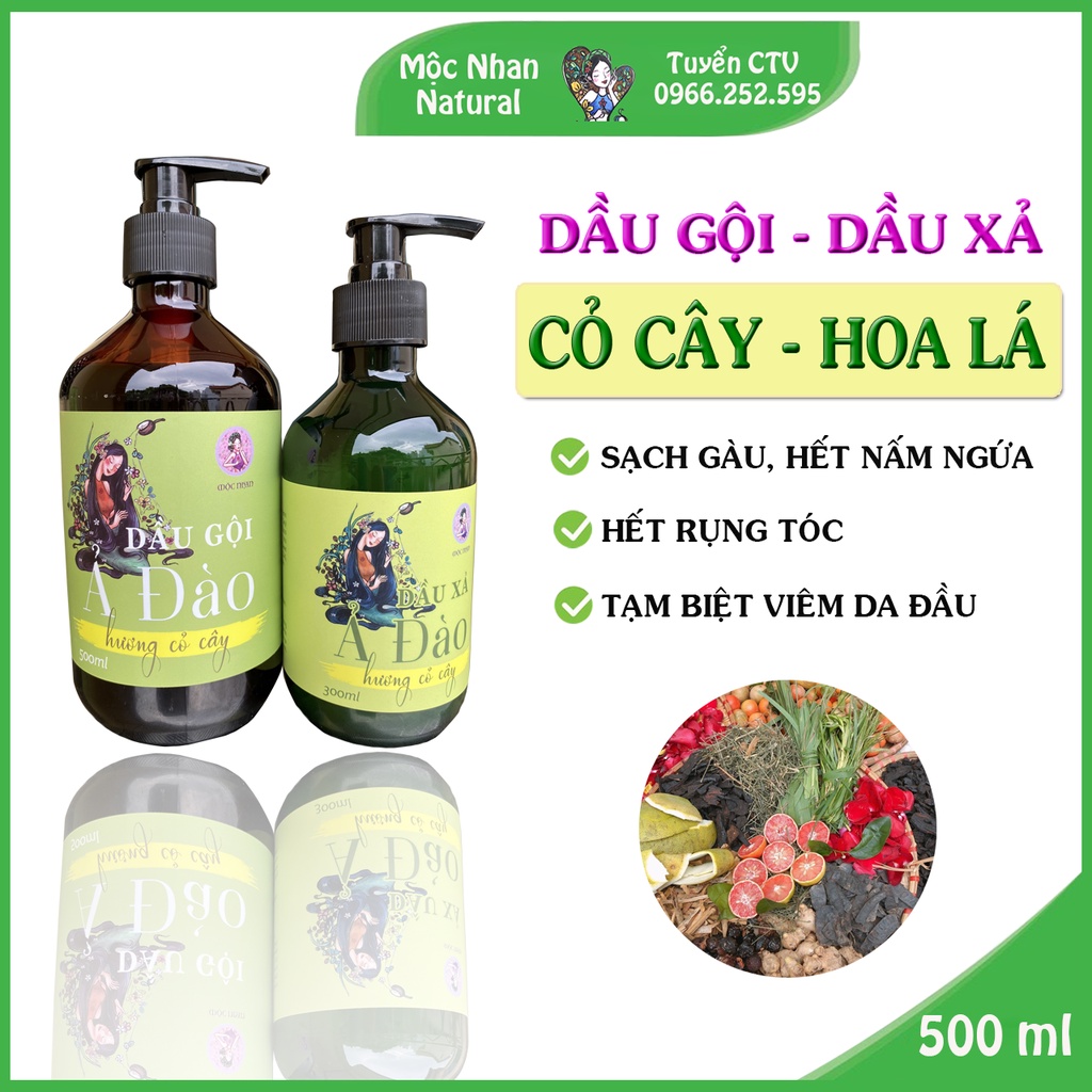 Dầu Gội Thảo Dược Mộc Nhan, Sạch Gầu, Hết Rụng Tóc, Hết Ngứa, Mộc Nhan Natural