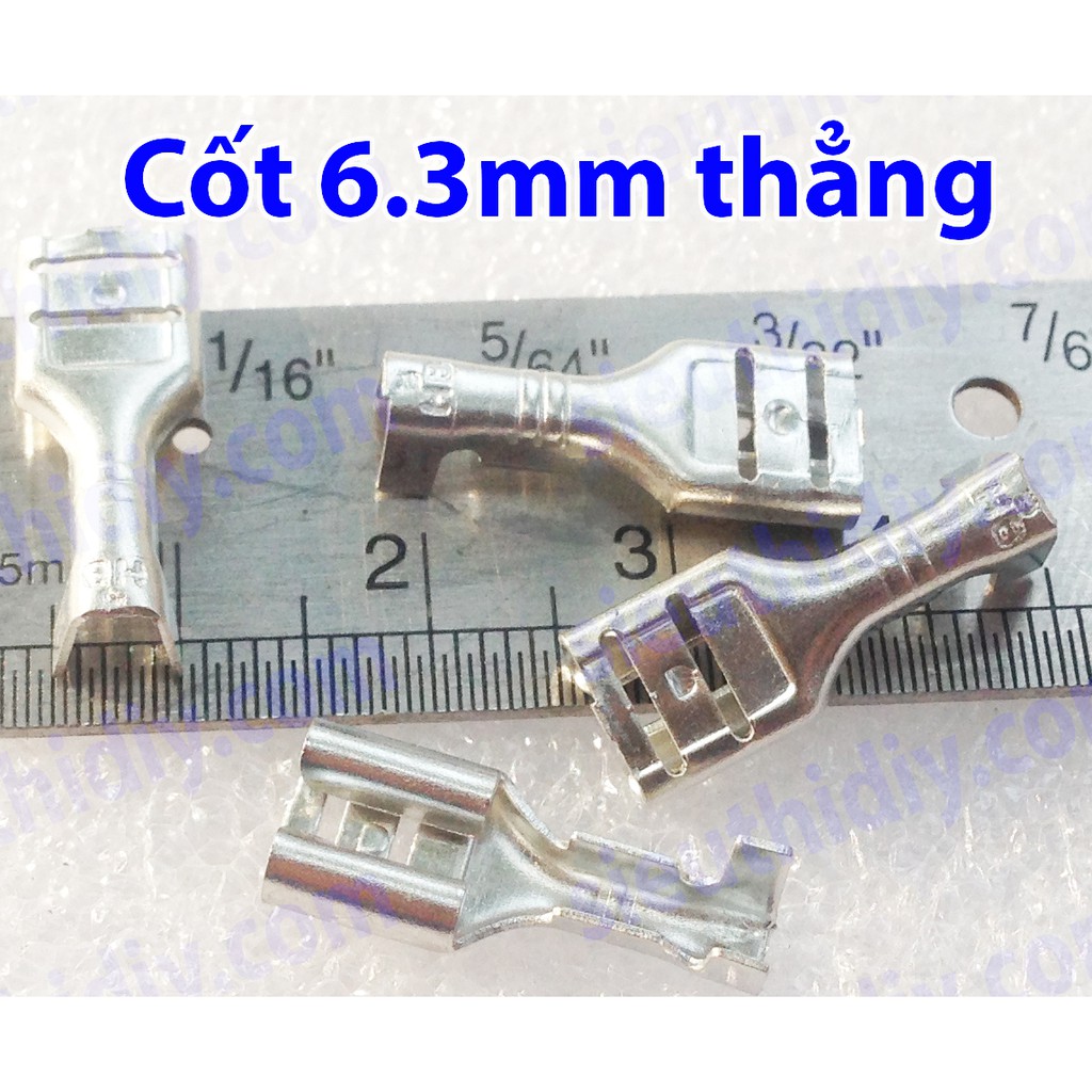 Cốt cái + áo 6.3mm dày 0.3mm KET - 0.5mm YODO - HB đồng mạ niken