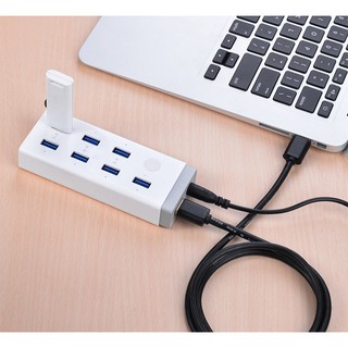 Hub đa năng gồm 7 cổng usb 3.0 ugreen 20296 kèm sạc điện thoại