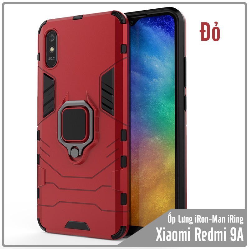 Ốp lưng cho Xiaomi Redmi 9A iRON - MAN IRING Nhựa PC cứng viền dẻo chống sốc