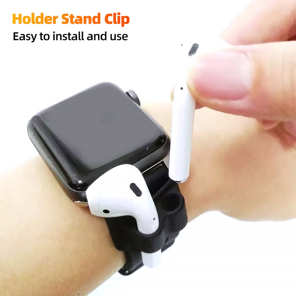Kẹp giữ tai nghe Guugei không dây bằng silicon chống thất lạc thích hợp cho Air-pods 3 2 1 Pro