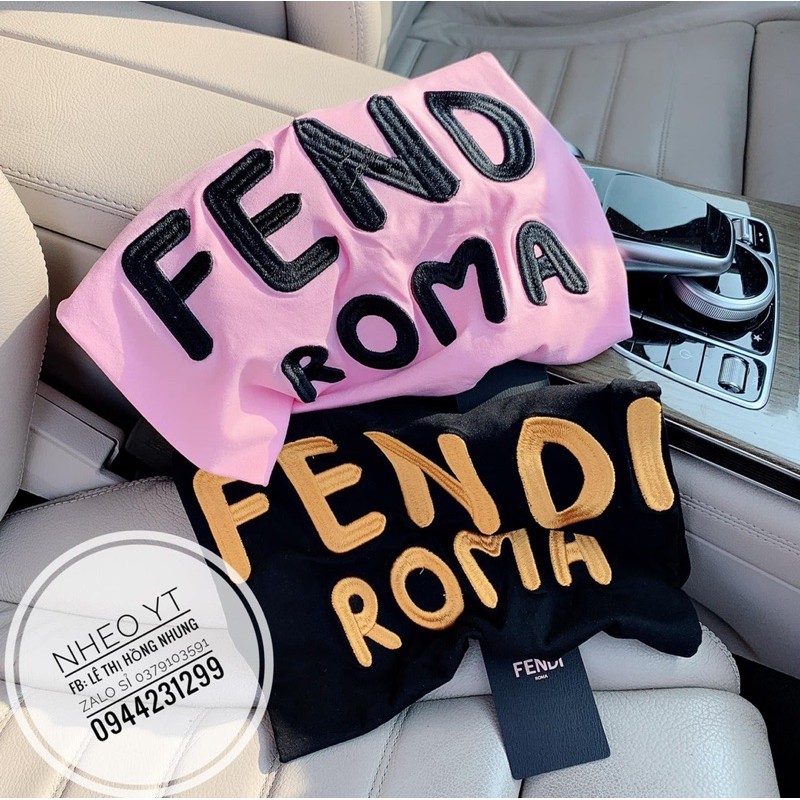 ÁO PHÔNG NỮ CỘC TAY THÊU FEND ROMA