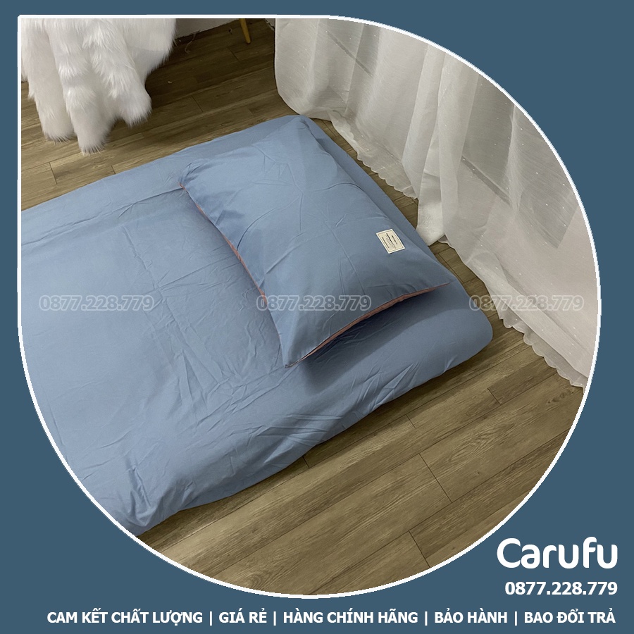 Ga nệm topper 1m6 x 2m Cotton Tici bo chun Mát lạnh giặt máy thoải mái | Carufu