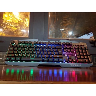 Bàn phím giả cơ Assassins AK8000 USB (VỎ NHÔM, LED RRB)