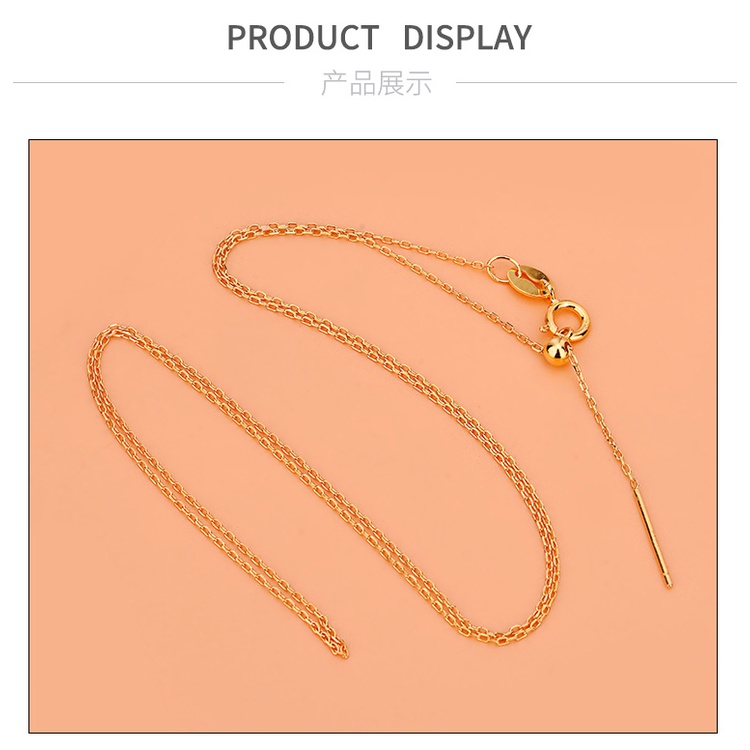 █diy゜ S925 Bạc●Dây Chuyền Bạc 925 Silicone Đính Hạt Hình Thánh Giá Có Thể Điều Chỉnh Dành Cho Nữ