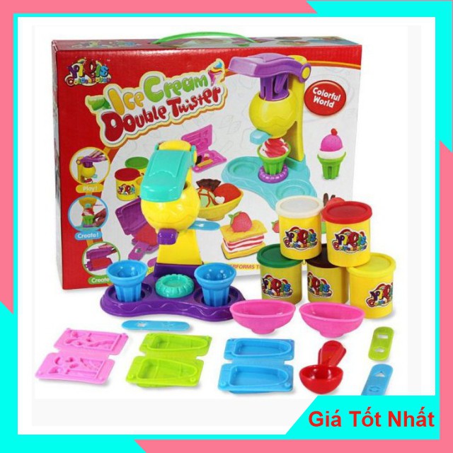 Đồ Chơi Đất Nặn Làm Bánh Cho Bé A28818A - Có Máy Trộn Và Khuôn Làm Bánh Kem