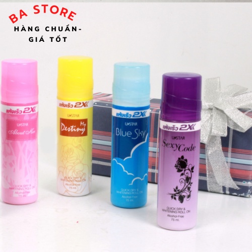 Lăn Khử Mùi 2X Thái Lan 75ml Hàng Chuẩn