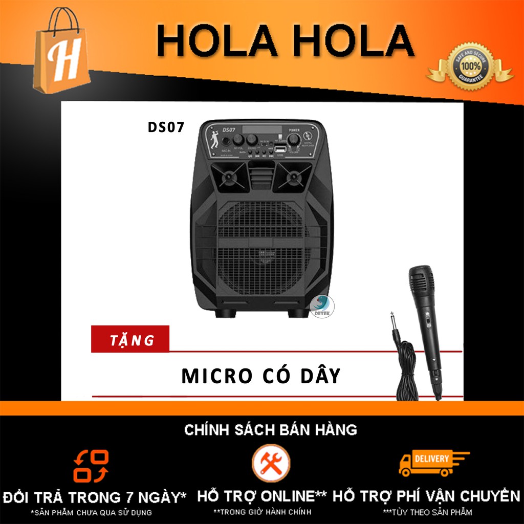 Loa Bluetooth Karaoke HOCO DS07 tặng kèm 1 micro có dây