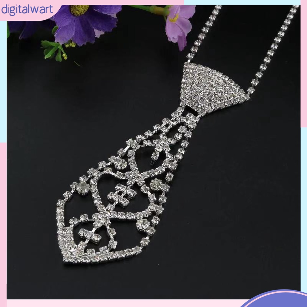 Dây chuyền thiết kế kiểu cà vạt lấp lánh thời trang cho nữ