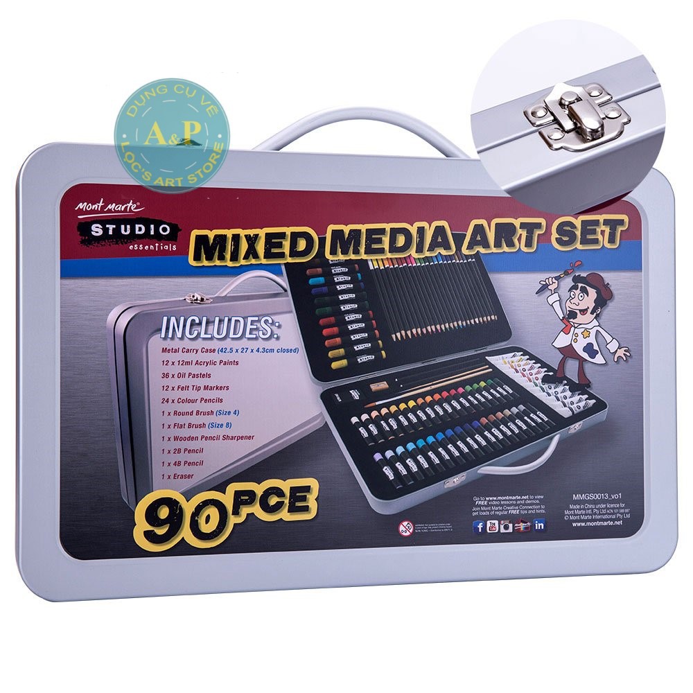 Bộ Mixed Media Art Set 90pcs Mont Marte