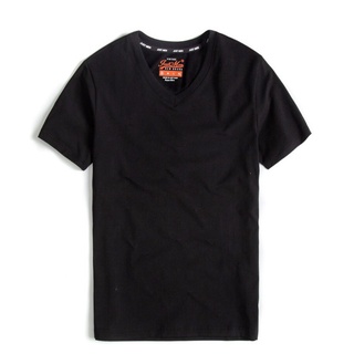 Áo thun nam Just Men trơn cổ tim form slim