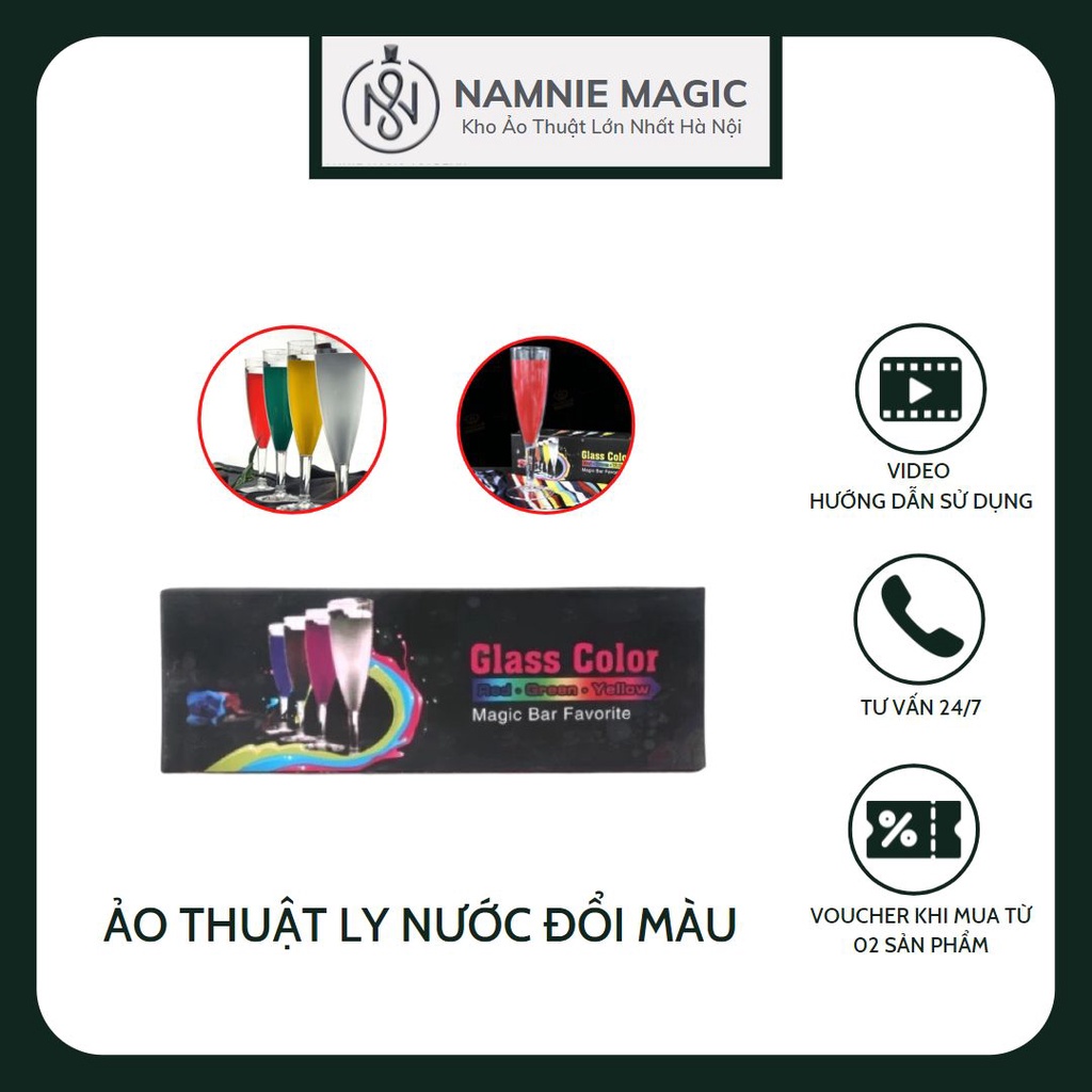 Ảo Thuật Ly Nước Đổi Màu, Đạo Cụ Biểu Diễn Sân Khấu, Đồ Chơi Giáo Dục, Sáng Tạo, Thông Minh Cho Bé