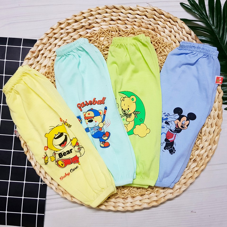 Quần Dài Sơ Sinh 100% Cotton Cho Bé In Hình Thú Đáng Yêu - Loại Tốt