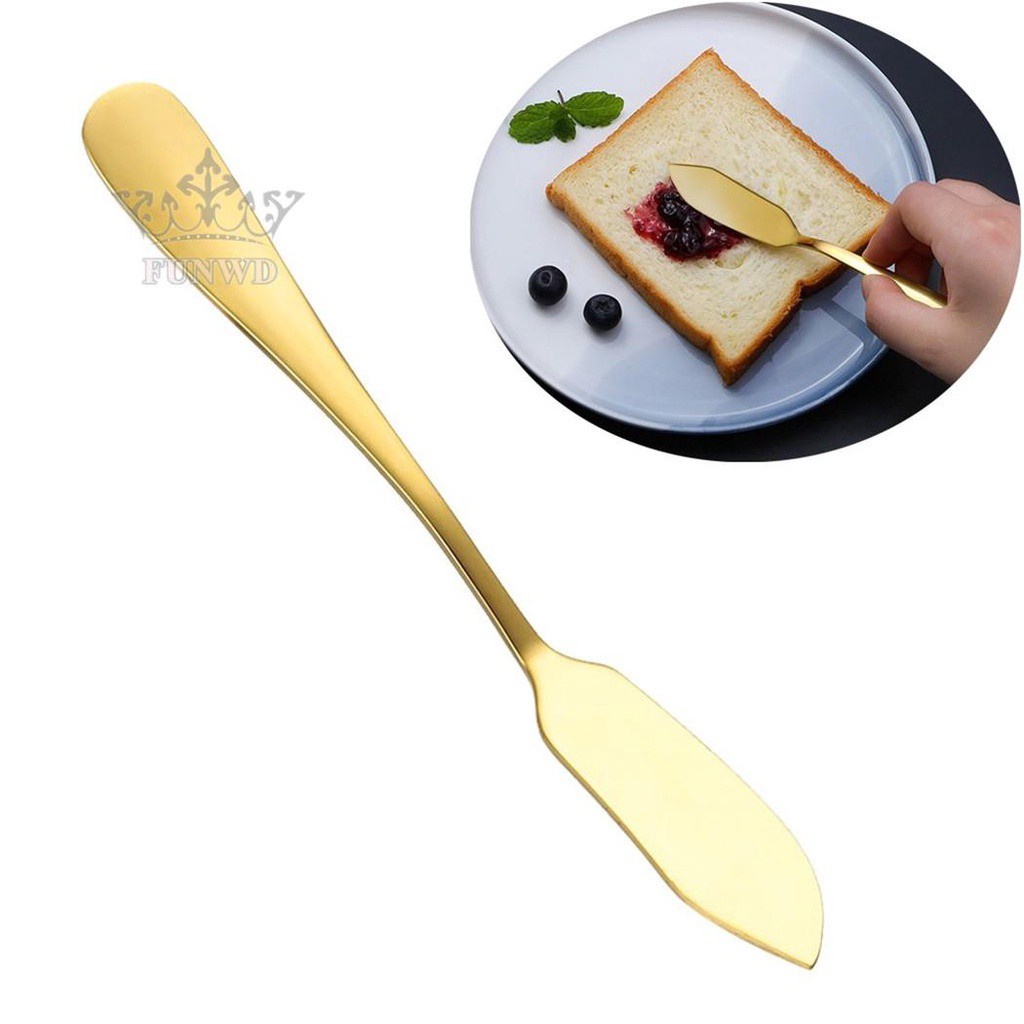 Dụng Cụ Bơ Bằng Thép Không Gỉ Màu Vàng Hồng Siêu Nhẹ Dùng Cho Nhà Hàng Diy
