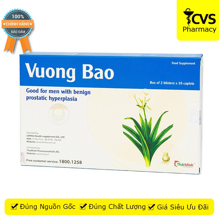 VƯƠNG BẢO - Viên Uống Tiền Liệt Tuyến 20 Viên
