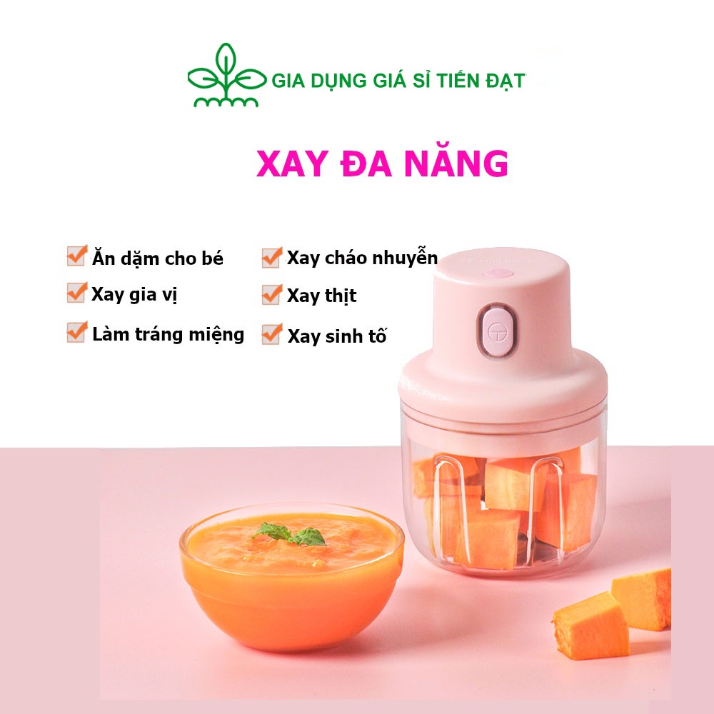 Máy Xay Ăn Dặm, Xay Cháo Chăm Sóc Trẻ Em, Người Già, 250 ml, Lưỡi Dao 3 Cánh Inox