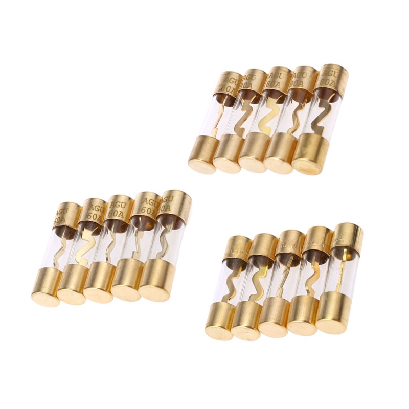 Set 5 Cầu Chì Khuếch Đại Âm Thanh AGU Mạ Vàng