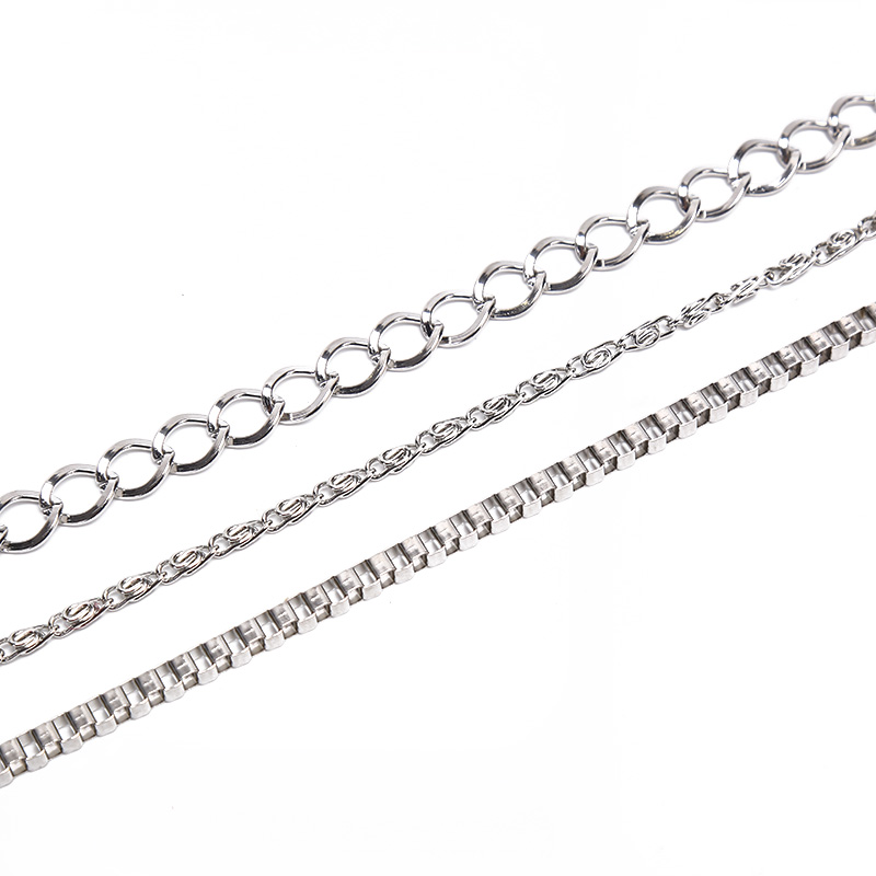 Dây xích kim loại 3 lớp đeo quần trang trí phong cách hip hop độc lạ cho nữ