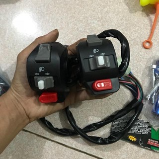 Cụm công tắc tay ga xe điện xmen , công tắc xinhan, đèn, còi 2 bên tay ga