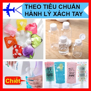 Combo 4 chai lọ bình chiết mỹ phẩm 30ml 100ml đồ dùng du lịch