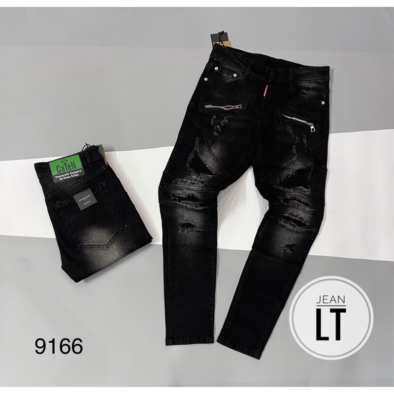 quần bò Amiri 2 khoá vá da, quần jean nam amiri vá da siêu chất | BigBuy360 - bigbuy360.vn