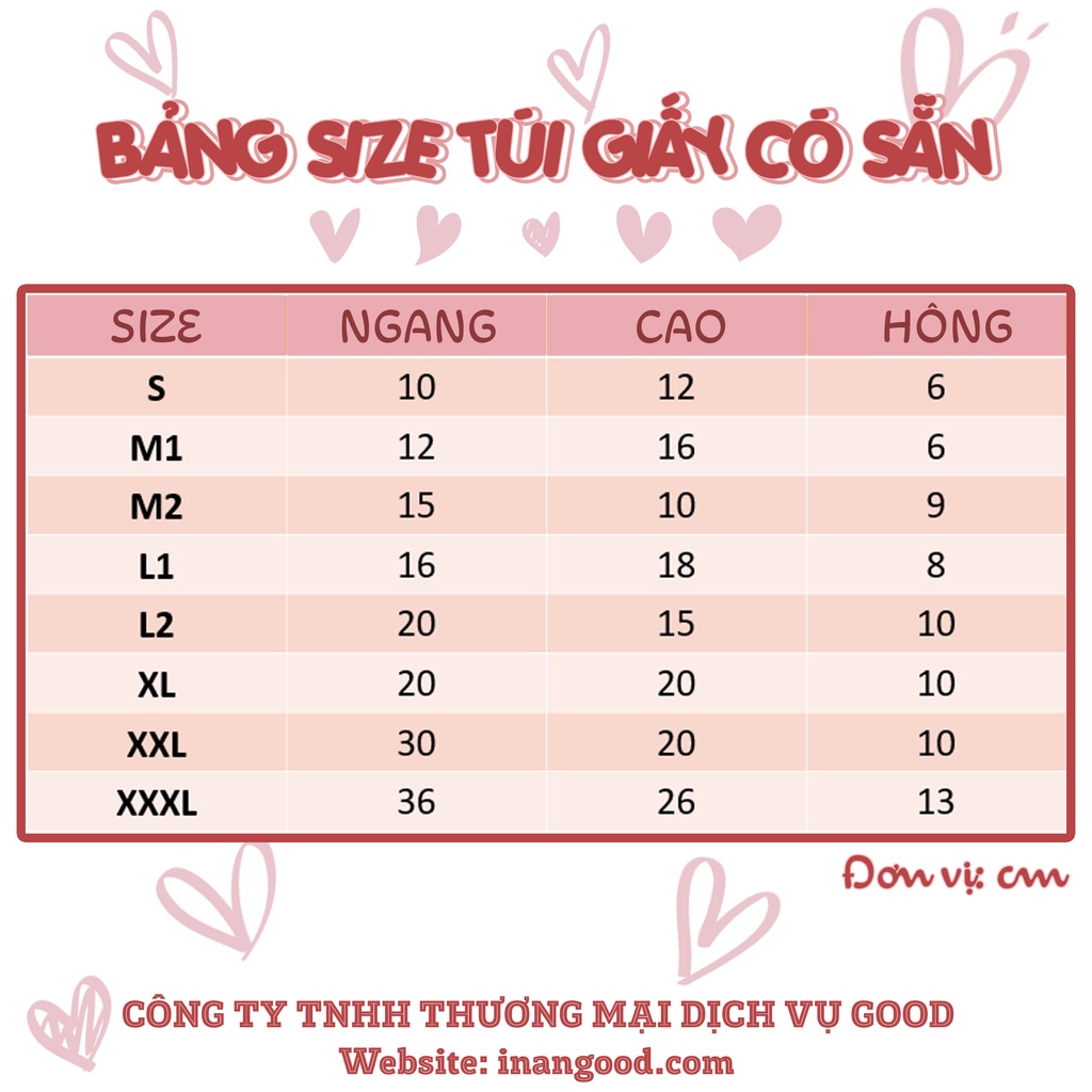 Túi giấy quà tặng có sẵn nhiều kích thước mẫu Gấu nâu dễ thương