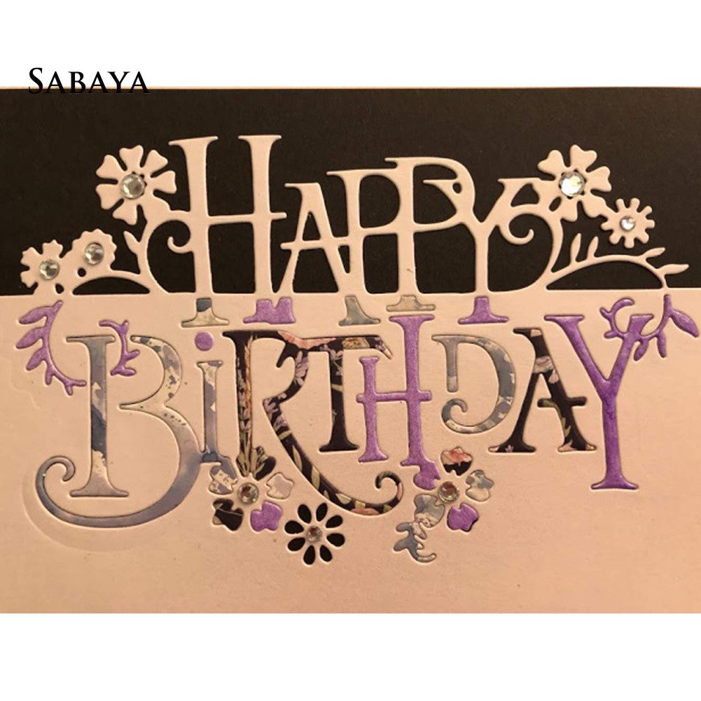 Khuôn cắt giấy họa tiết Happy Birthday bằng thép carbon đẹp mắt