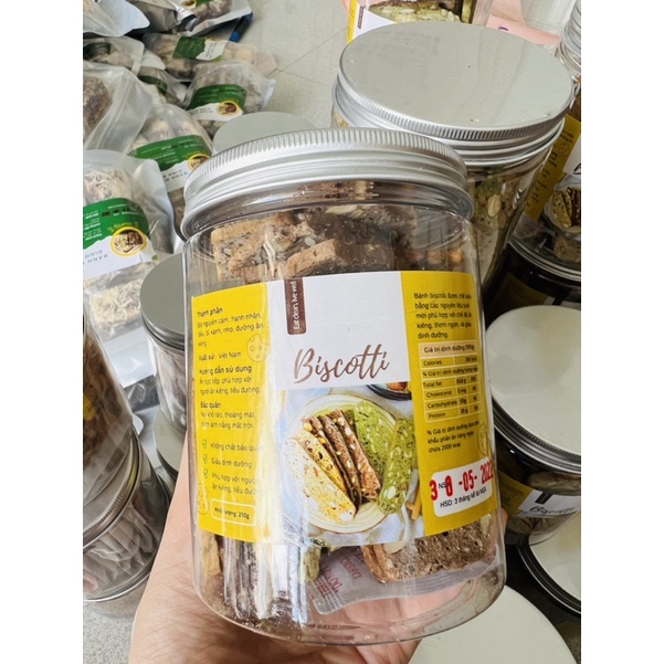 Bánh biscoti ăn kiêng mix 3 vị hủ 250g