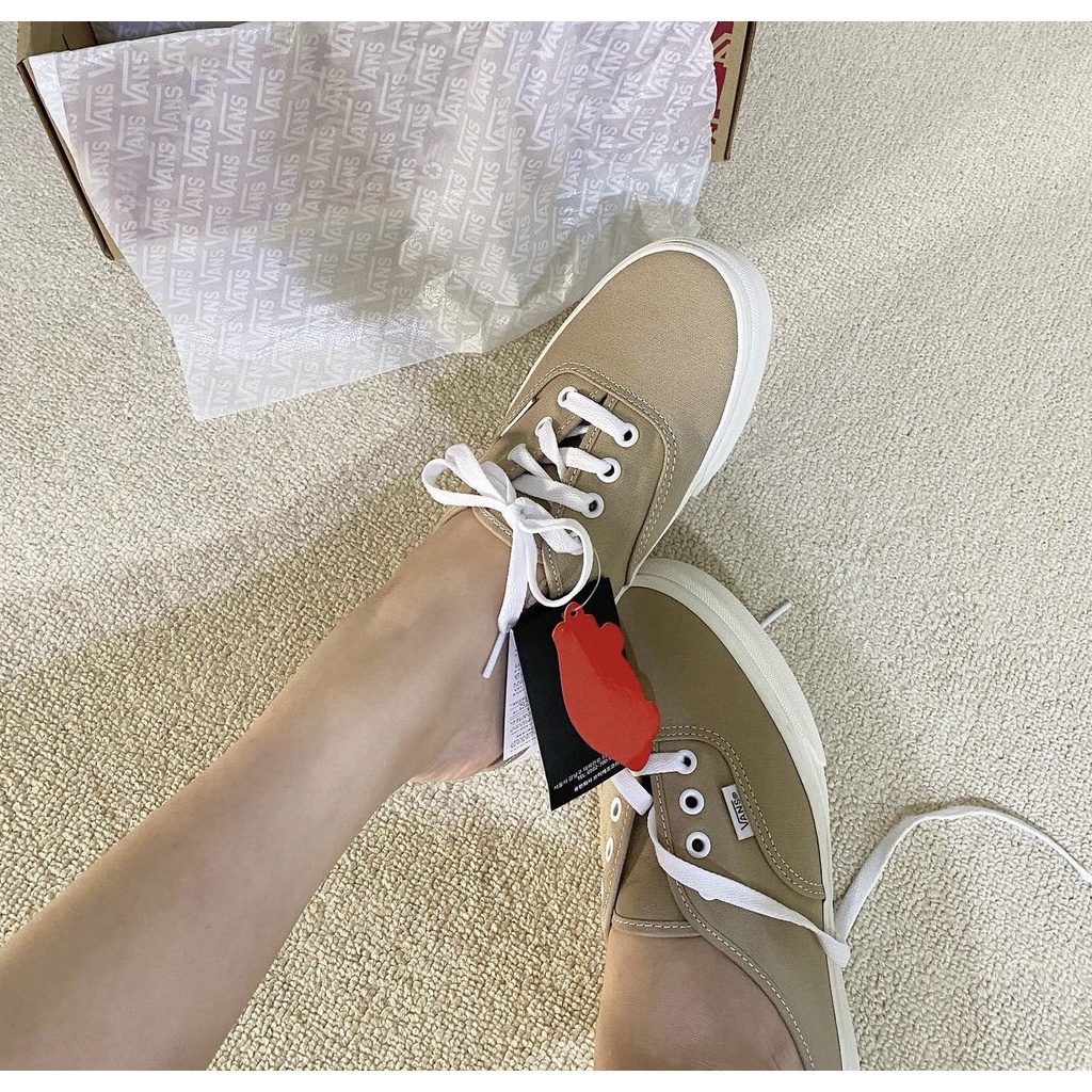 (Có sẵn) - Giày đạp gót Vans màu beige chính hãng