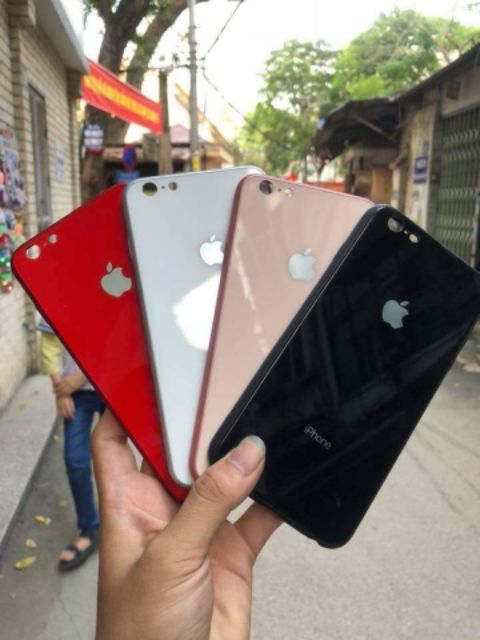 Ốp lưng kính tráng gương IPhone 6 plus / 6S plus viền đồng màu