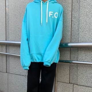 áo Hoodie xanh mint vải cotton F.O