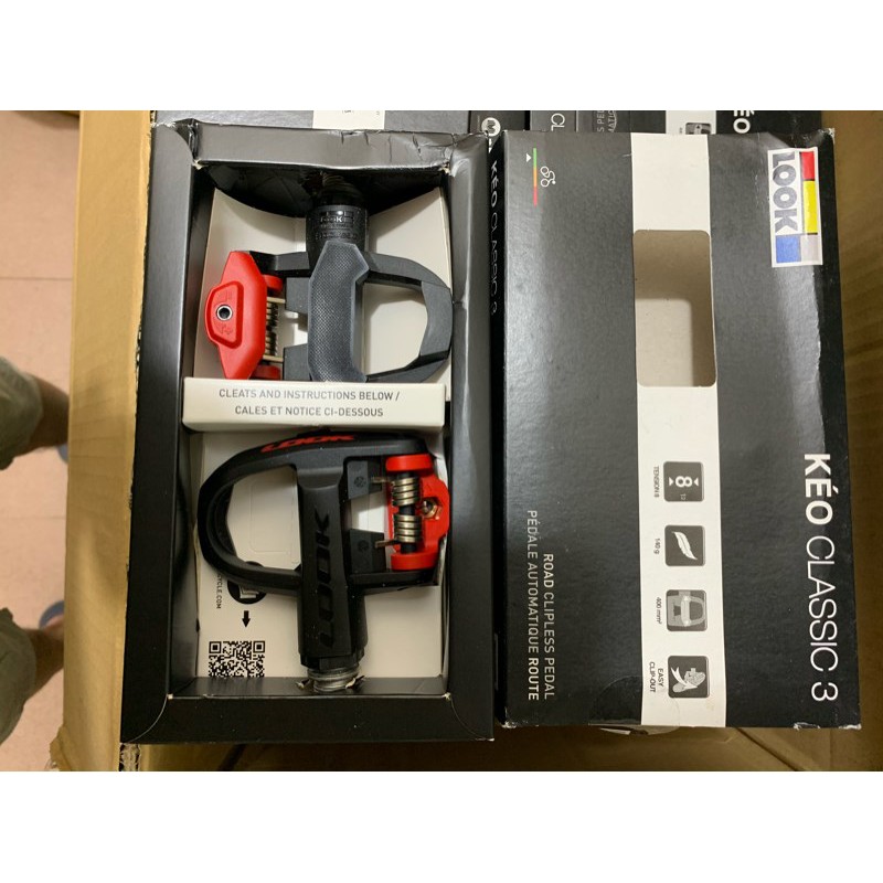 Pedal bàn đạp xe đạp Look kéo classic 3 kèm can chính hãng