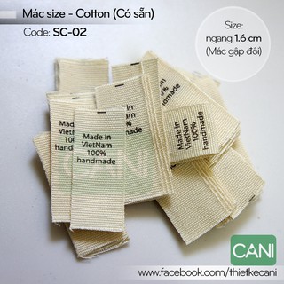 Mác Size cotton Mác size satin (Hàng có sẵn)