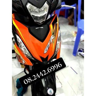 Tem rời GTR Winner V1 cam đen phối màu cực đẹp. Tem 3 lớp cao cấp bao bay màu
