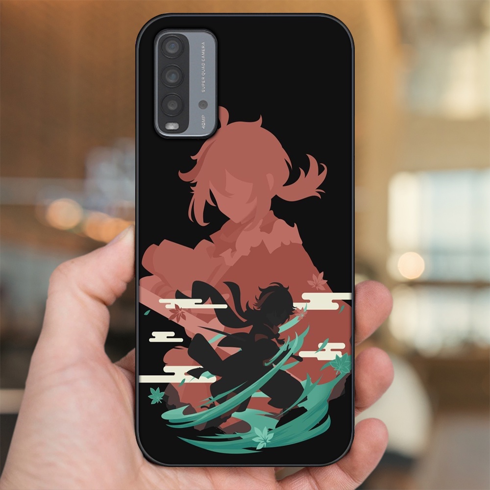 Ốp lưng Xiaomi Redmi 9T viền đen in hình Kazuha Genshin Impact