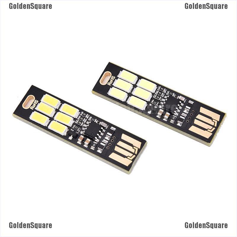 1 Bộ Nguồn usb mini 6 Đèn led Cảm Ứng Ánh Sáng Trắng Ấm / Thuần Khiết