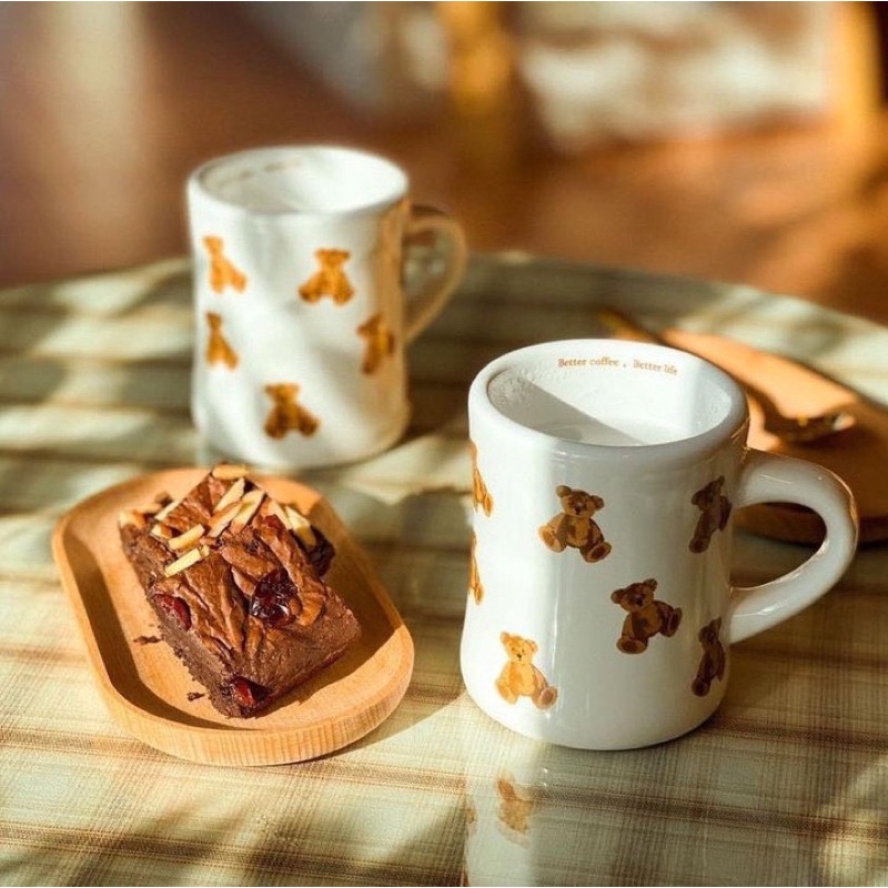 Ly Cốc Sứ Quai Hình Gấu Nâu - LY1158