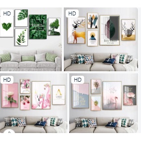 [SIZE LỚN] BỘ 5 TRANH TREO TƯỜNG PHÒNG KHÁCH - BẮC ÂU- MELYHOME-GIÁ RẺ- 2021