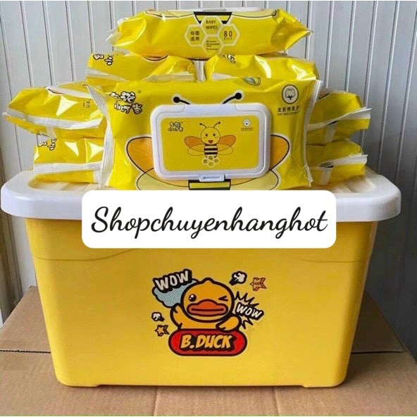 Khăn Ướt Vịt Vàng B DUCK Gói 80 Tờ Không Mùi, An Toàn Cho Sức Khỏe( tuyển sỉ)